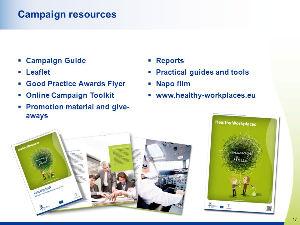 Campaign resources Campaign Guide Leaflet Good Practice Awards Flyer