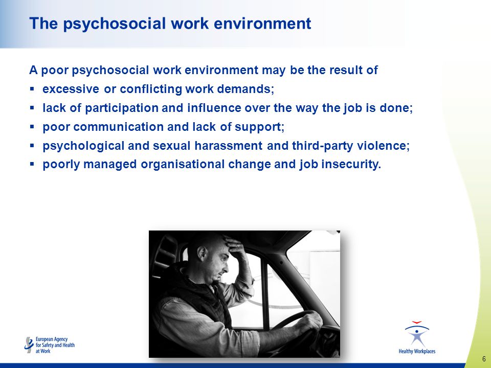 The psychosocial work environment