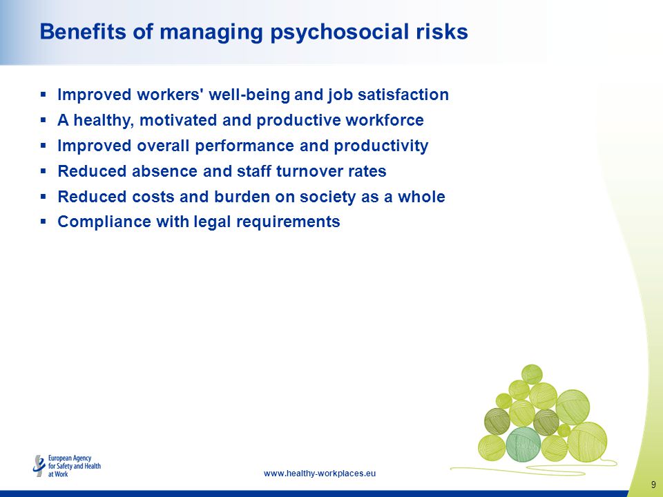 Benefits of managing psychosocial risks