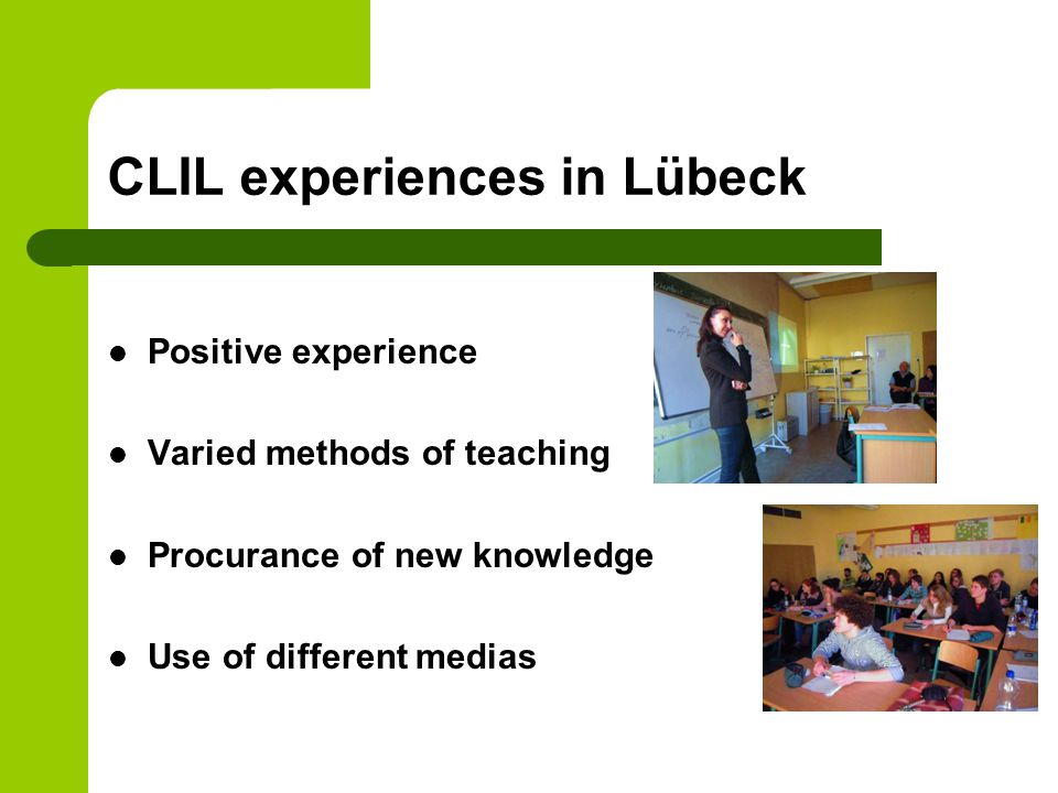 CLIL experiences in Lübeck