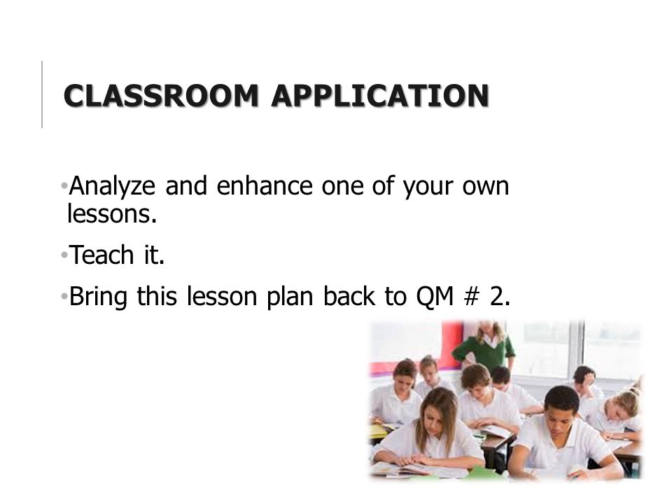 Classroom application