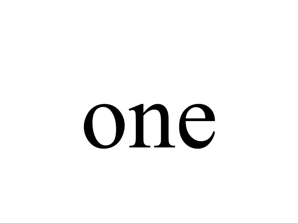 one