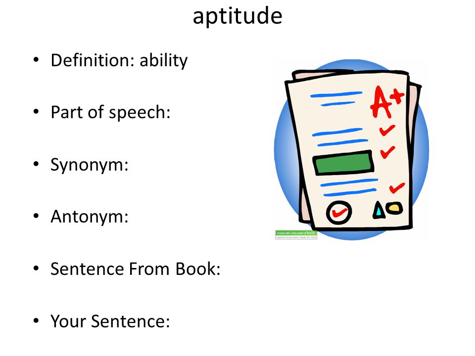 Aptitude Definition.