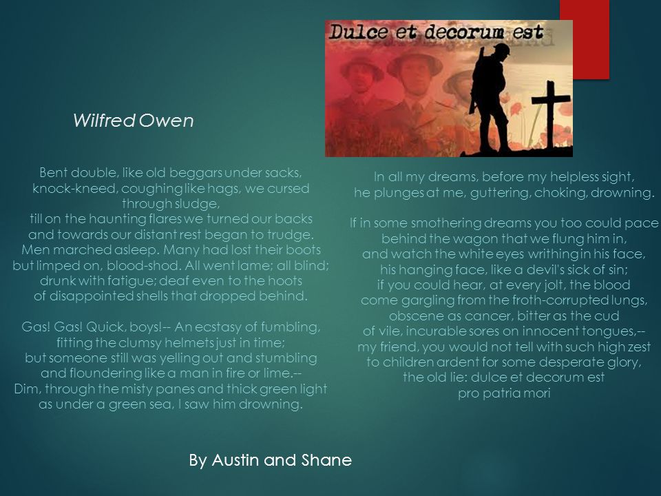 Wilfred Owen By Austin and Shane