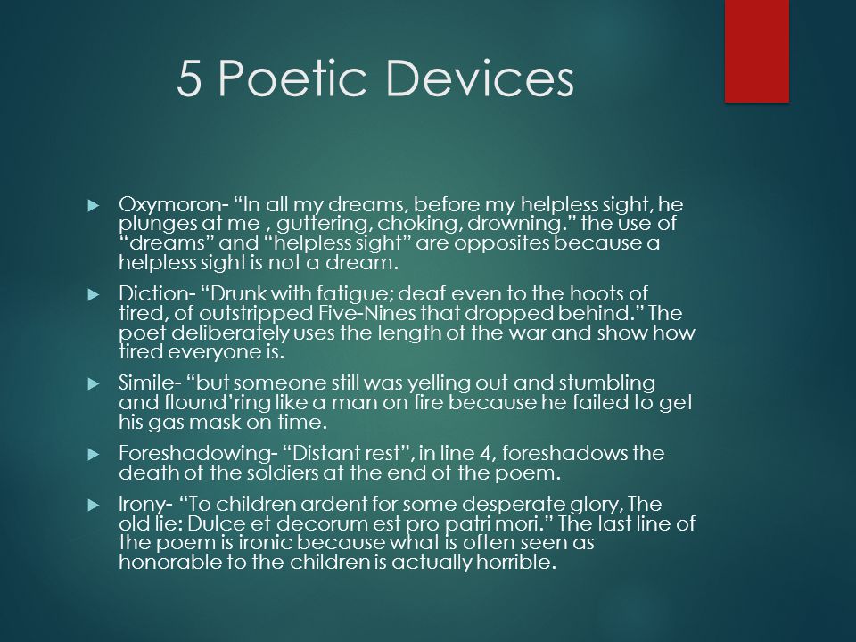 5 Poetic Devices