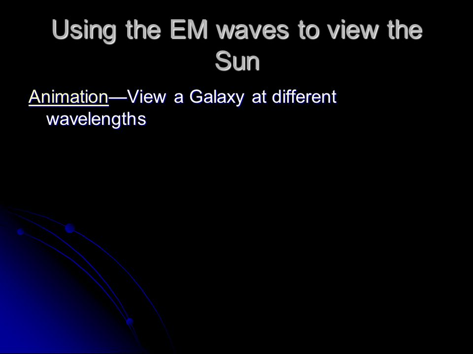 Using the EM waves to view the Sun