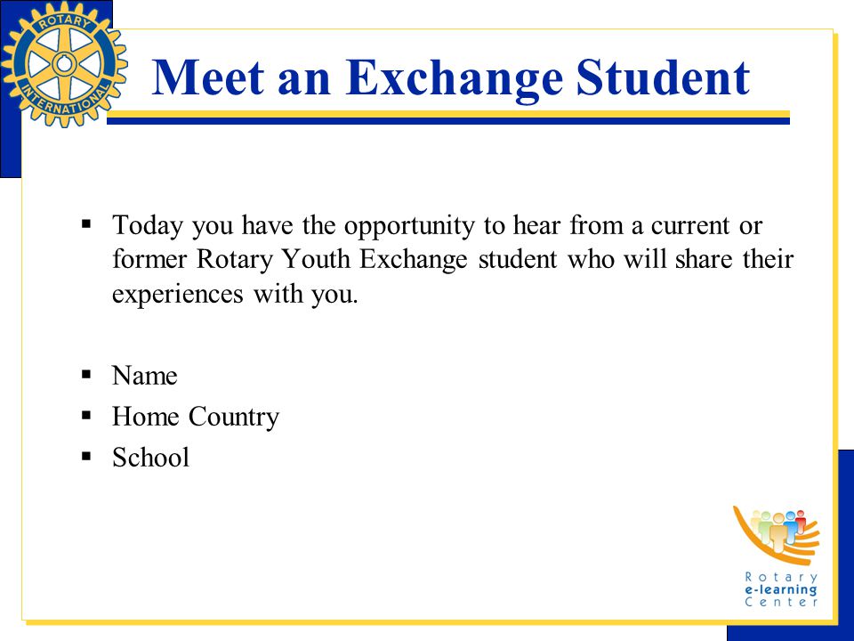 Meet an Exchange Student
