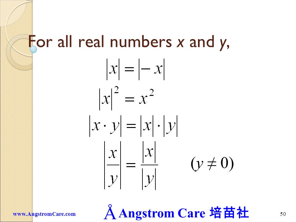For all real numbers x and y,