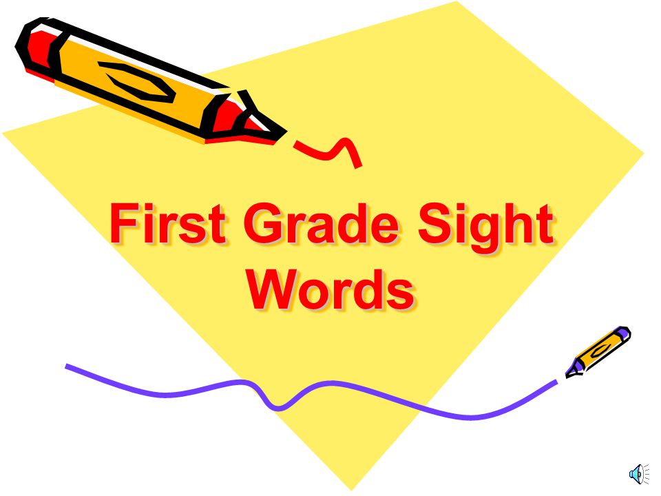 First Grade Sight Words