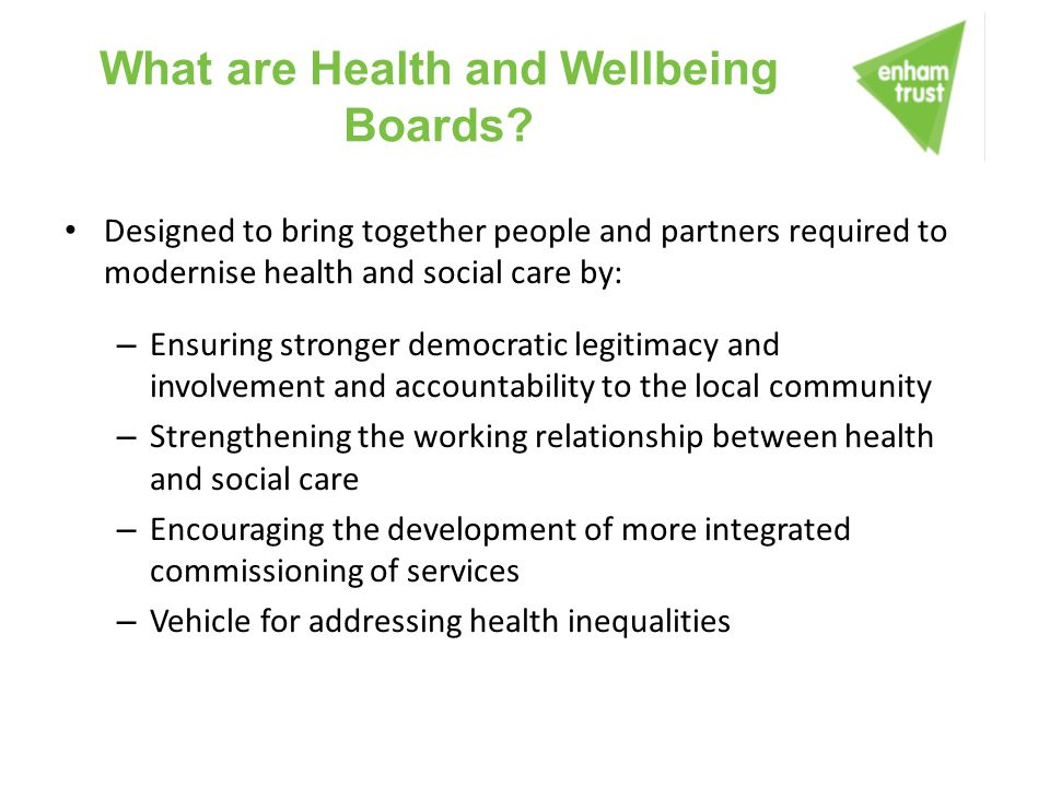 What are Health and Wellbeing Boards