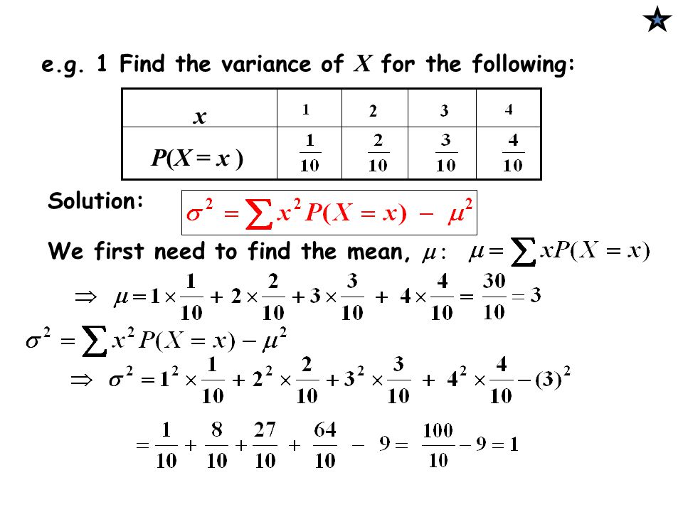 The Mean Of A Discrete Random Variable Ppt Video Online Download