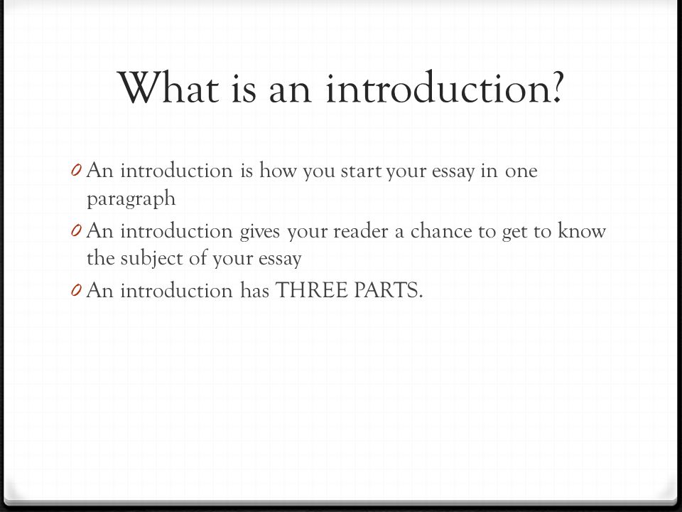 What Is Introduction