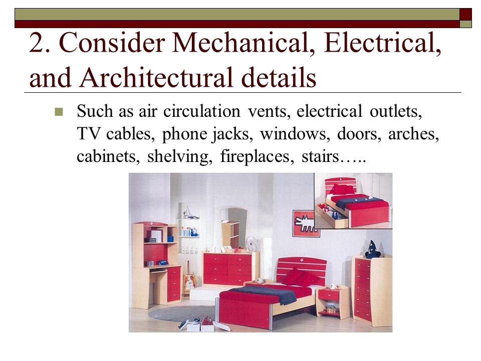 2. Consider Mechanical, Electrical, and Architectural details