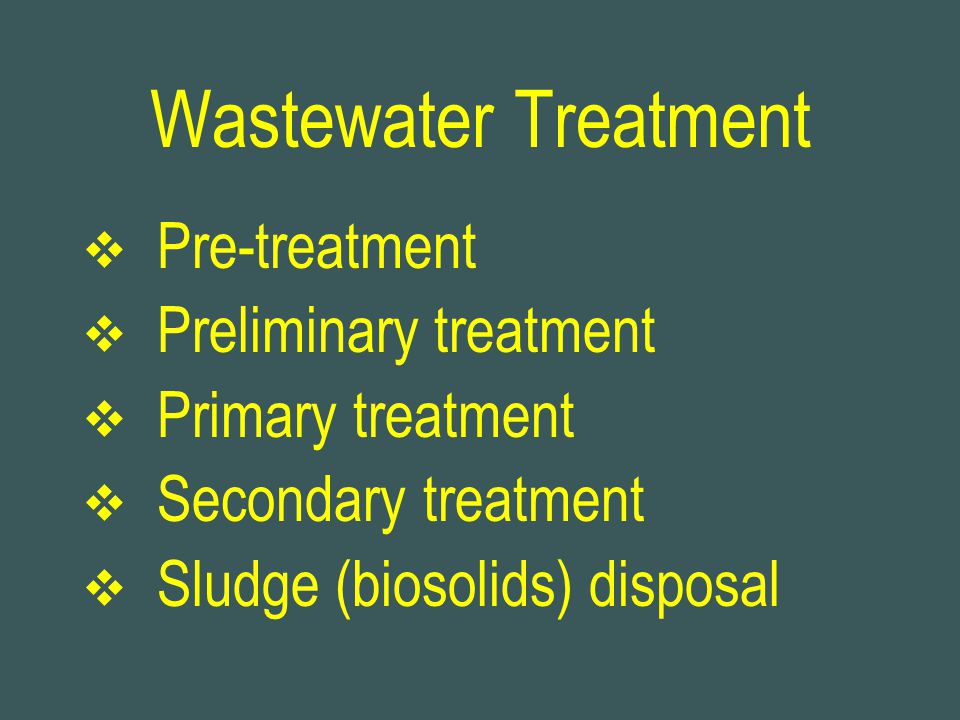 Wastewater Treatment Pre-treatment Preliminary treatment