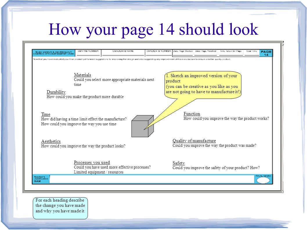 How your page 14 should look