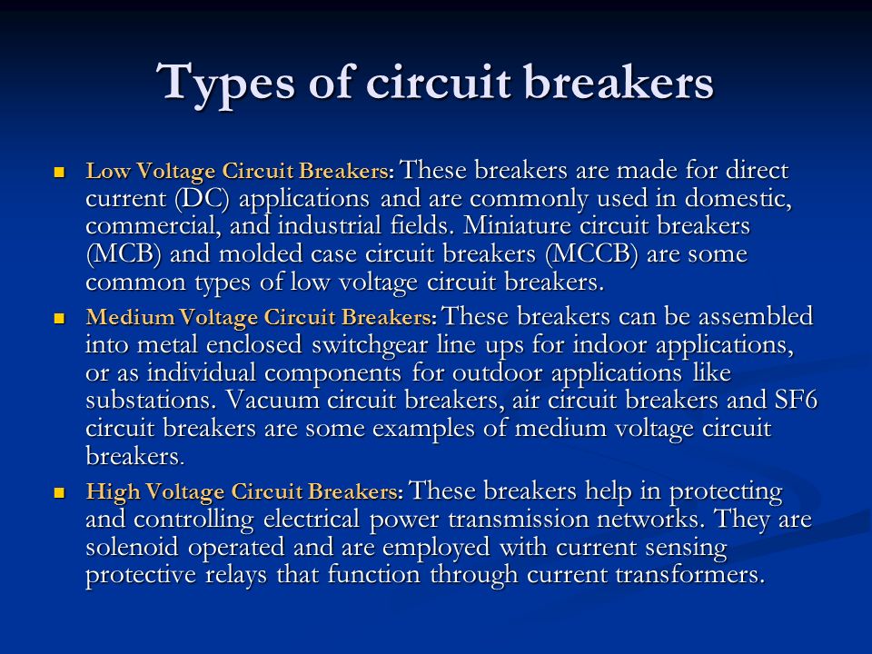 Seminar on Circuit Breaker - ppt video online download