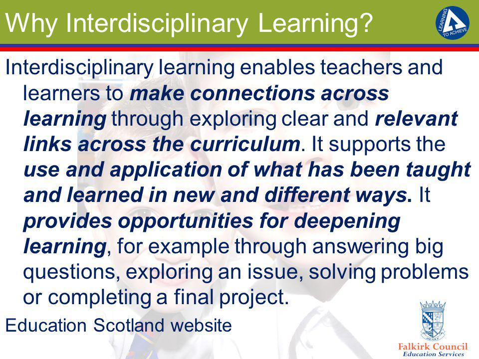 Why Interdisciplinary Learning