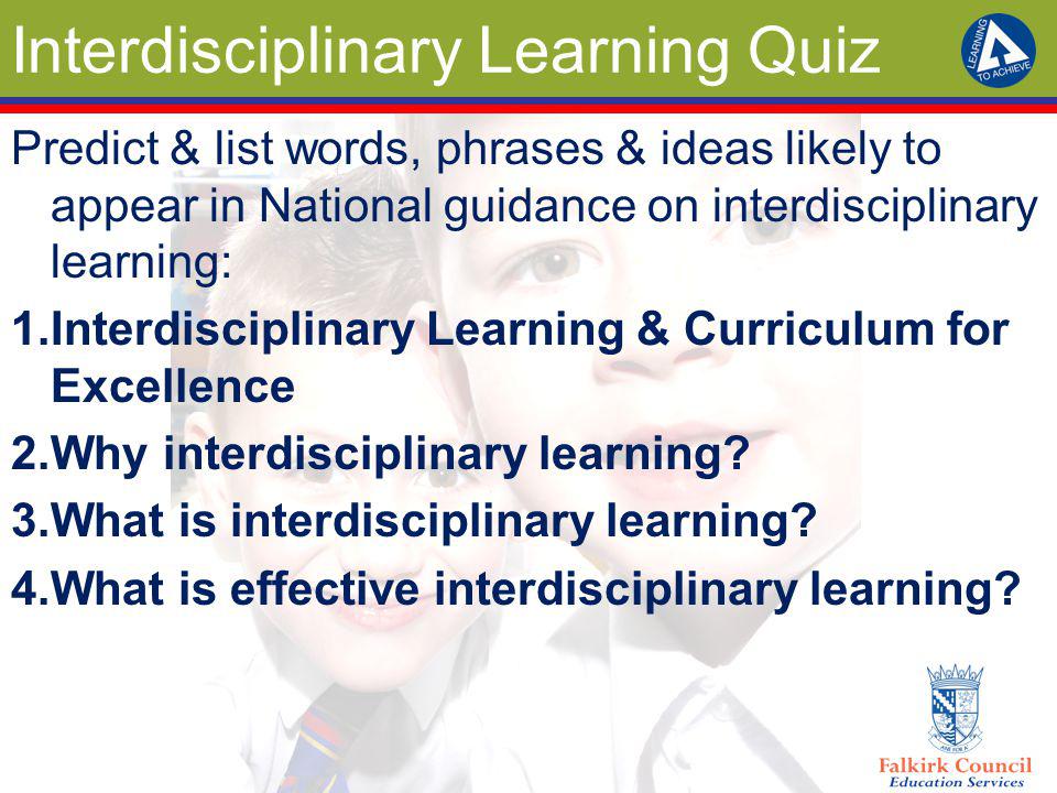 Interdisciplinary Learning Quiz