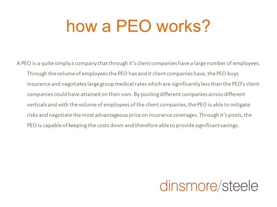 how a PEO works