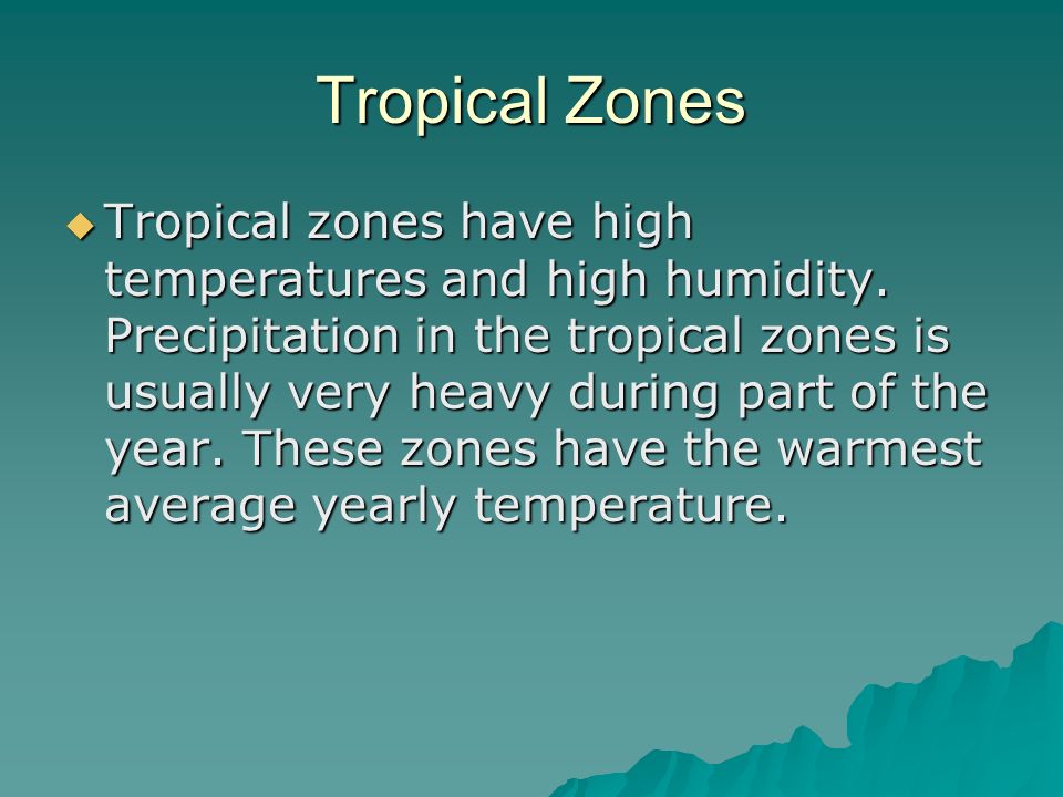 Tropical Zones