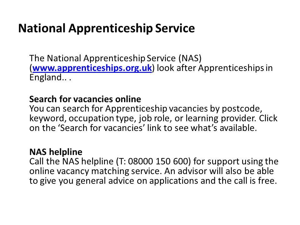National Apprenticeship Service