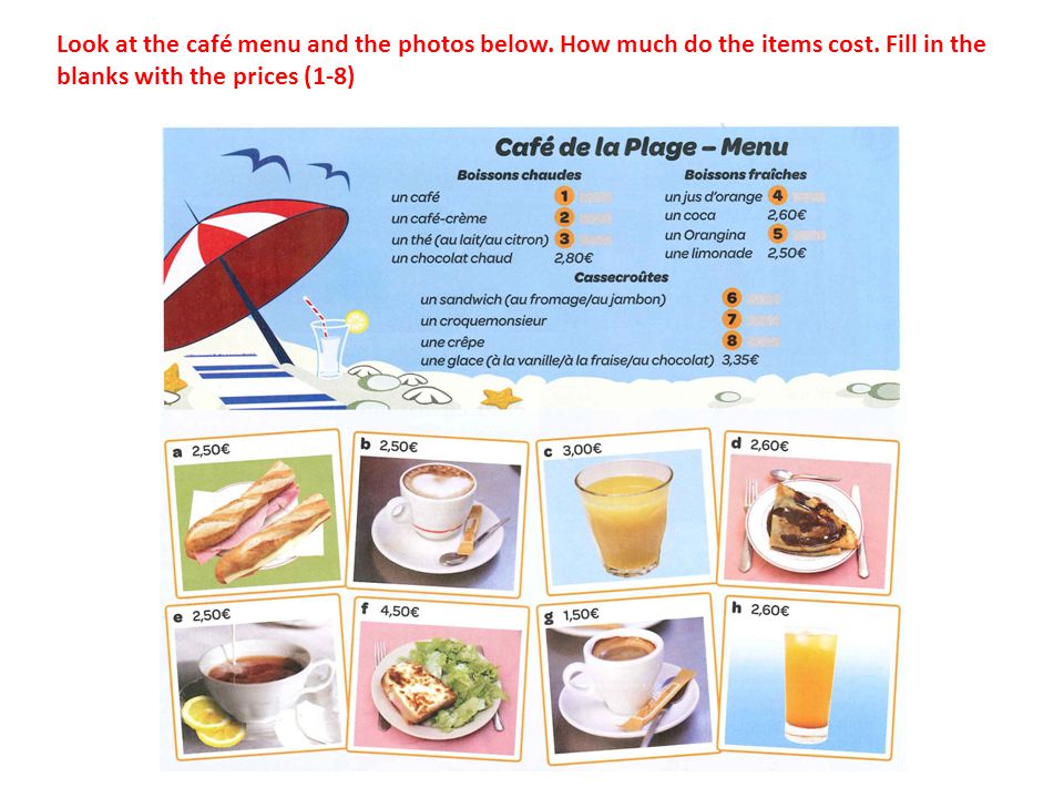 Walt Order Food And Drink In A Café Ppt Video Online