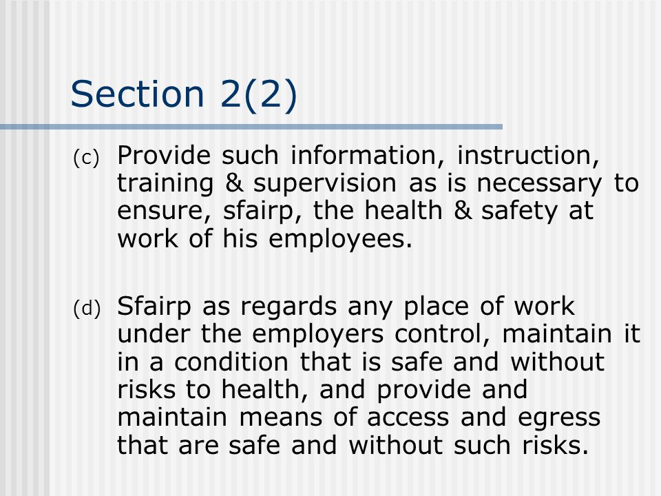 Health & Safety at Work Etc. Act ppt video online download