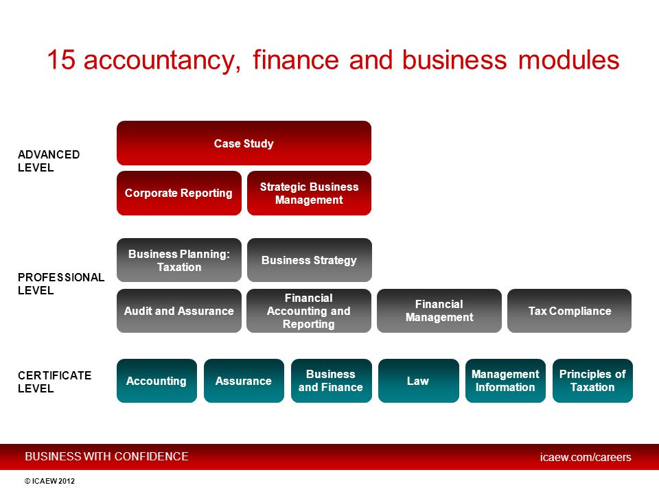 15 accountancy, finance and business modules