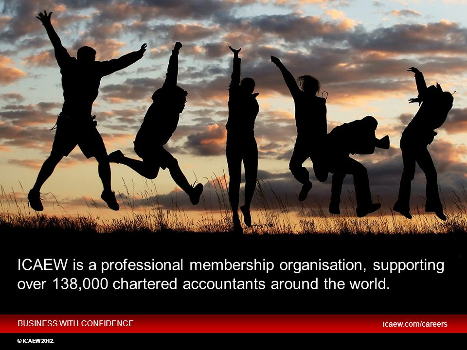 Key slide Key messages: ICAEW stands for the Institute of Chartered Accountants in England and Wales.
