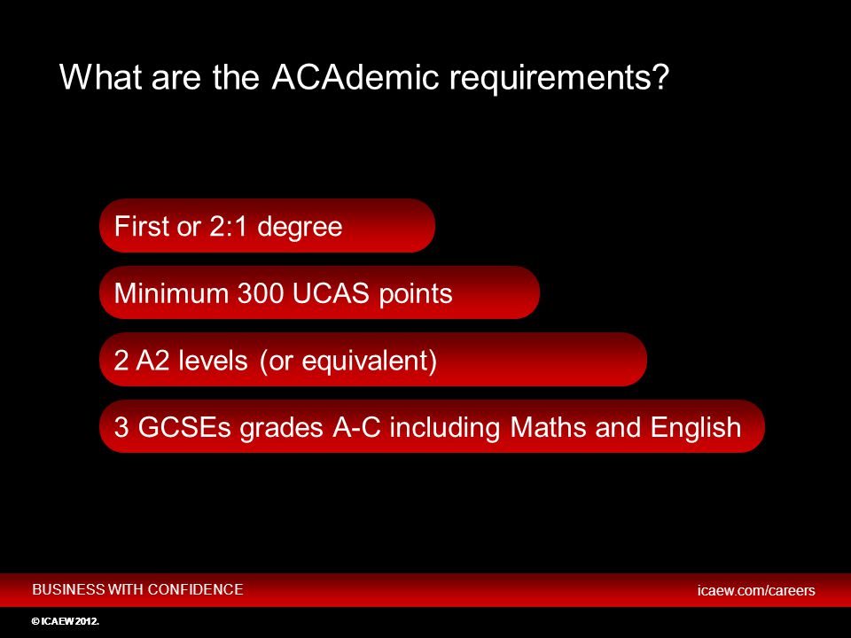 What are the ACAdemic requirements