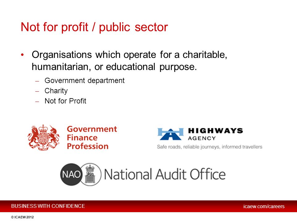 Not for profit / public sector