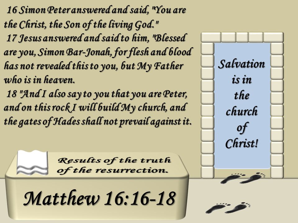 Salvation is in the church of Christ!