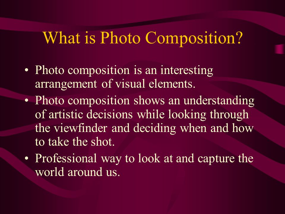 What is Photo Composition
