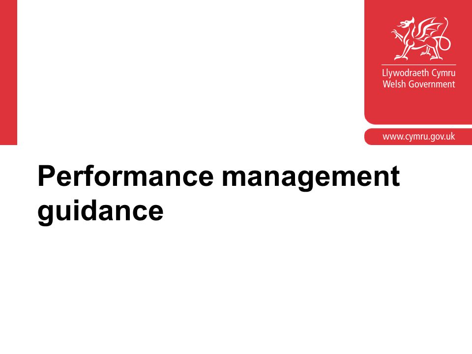 Performance management guidance