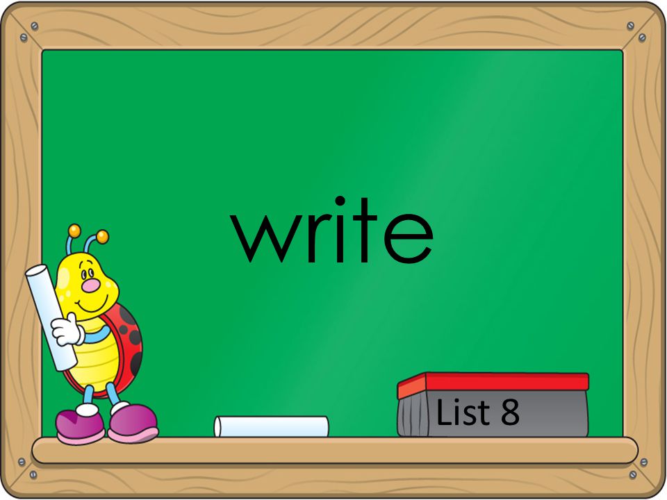 write List 8