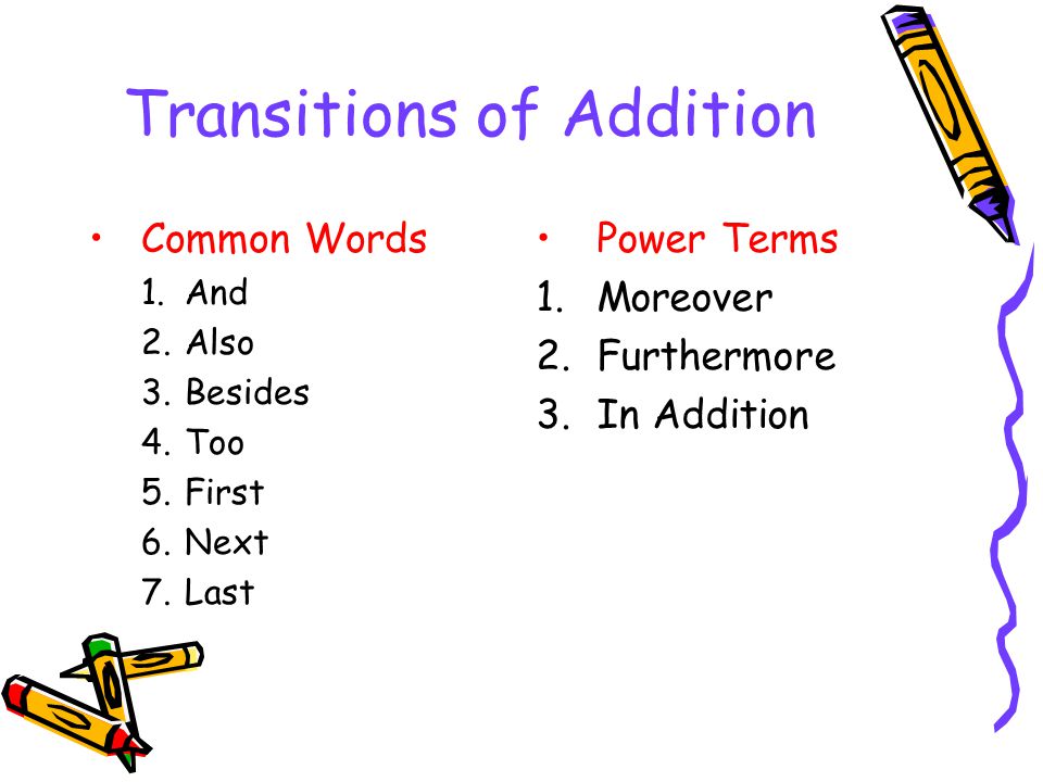 Transitions of Addition