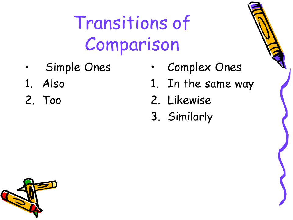 Transitions of Comparison