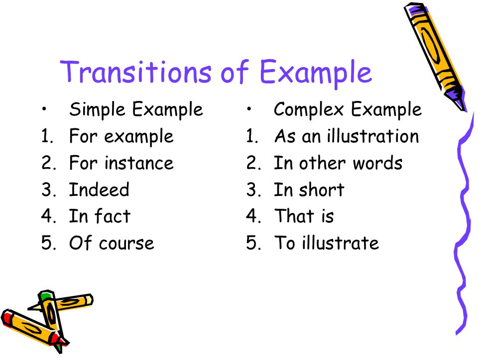 Transitions of Example