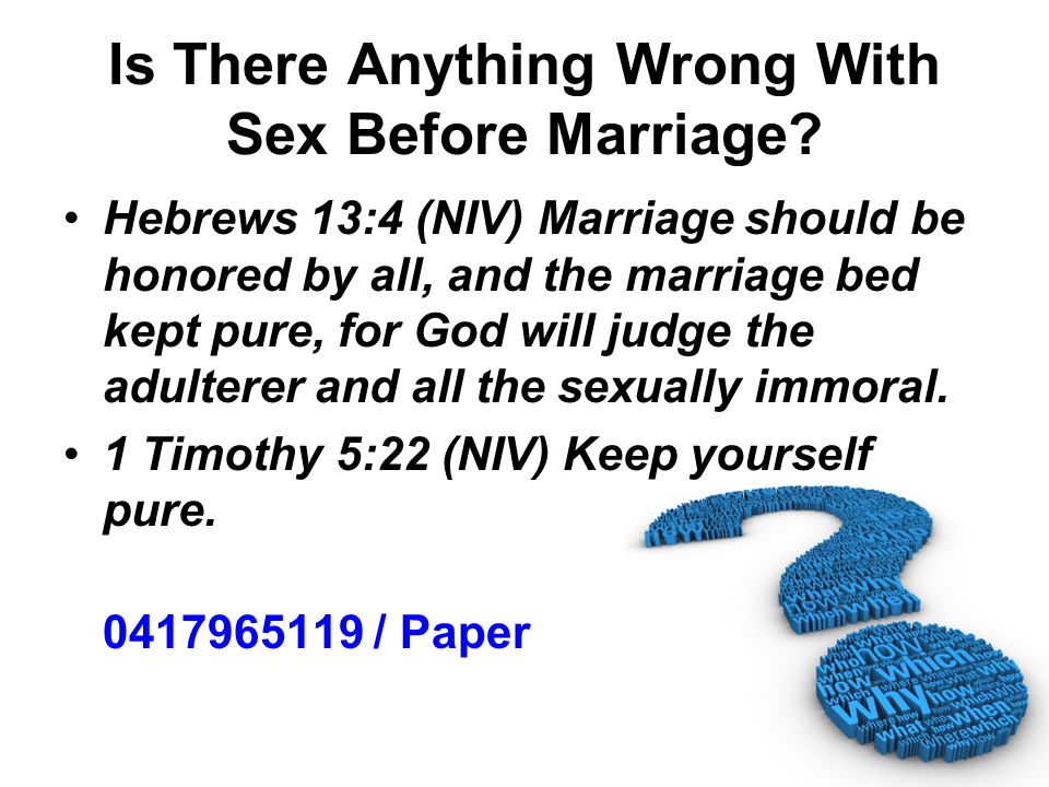 Sex right marriage is before Sex Before