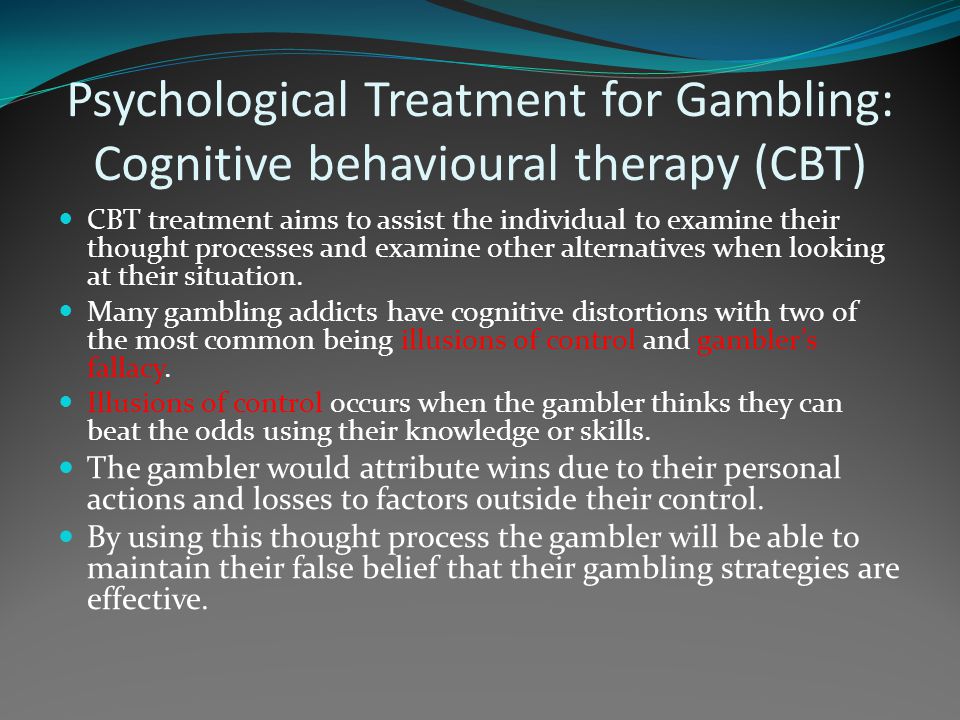 Cognitive behavioural therapy