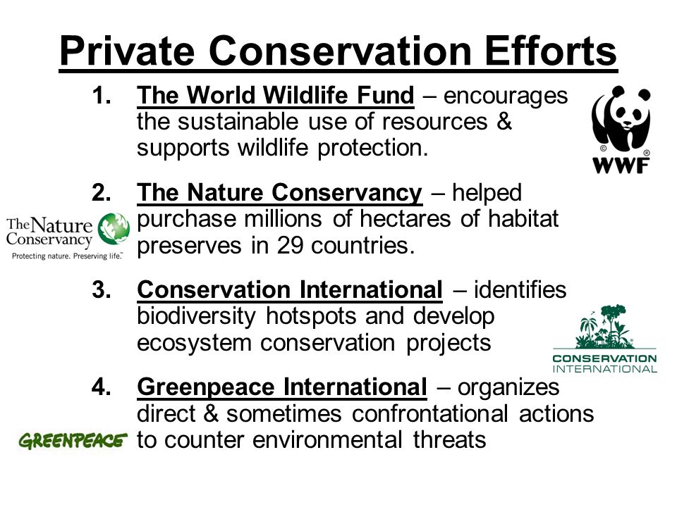 Private Conservation Efforts