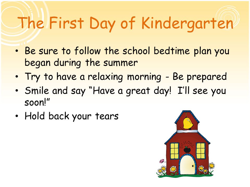 The First Day of Kindergarten