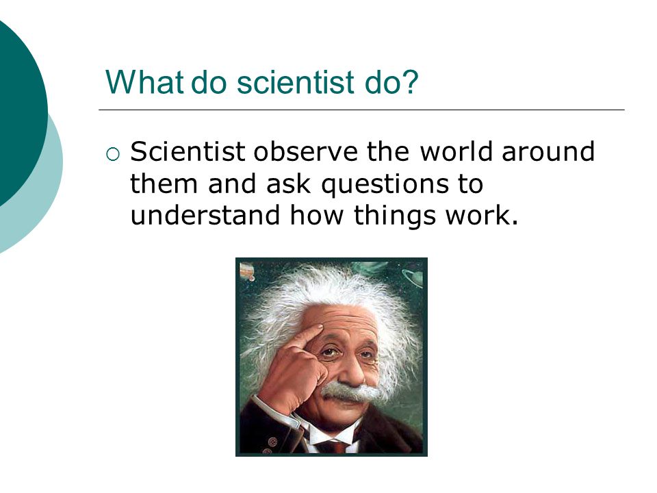What do scientist do.