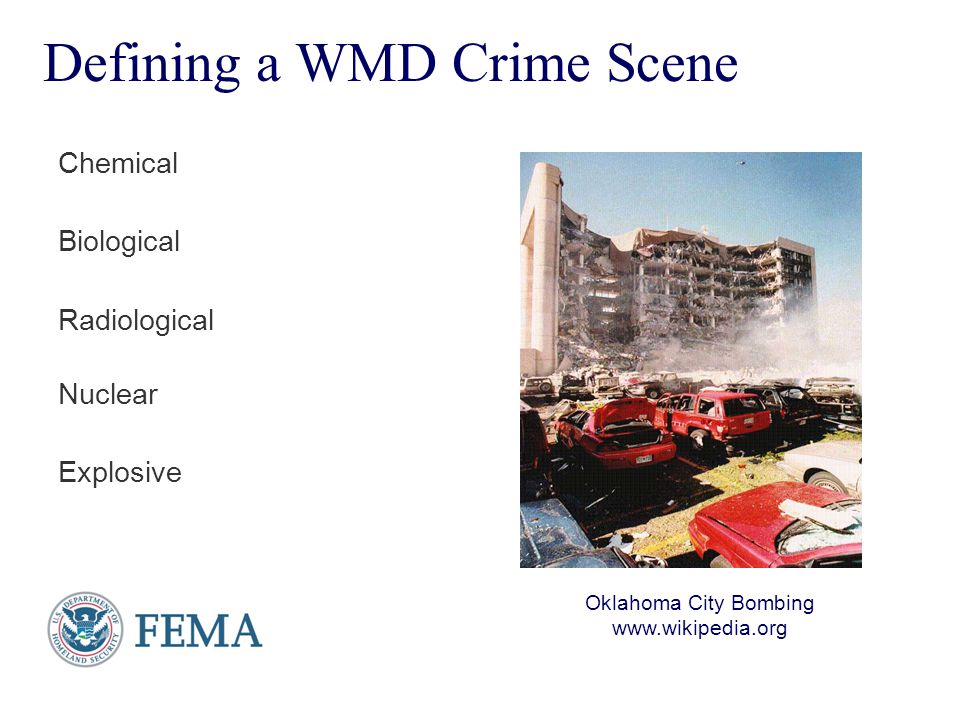 Defining a WMD Crime Scene