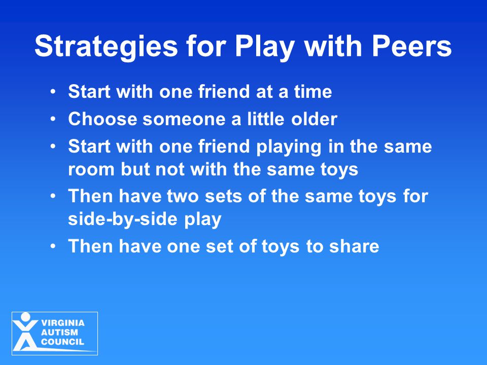 Strategies for Play with Peers