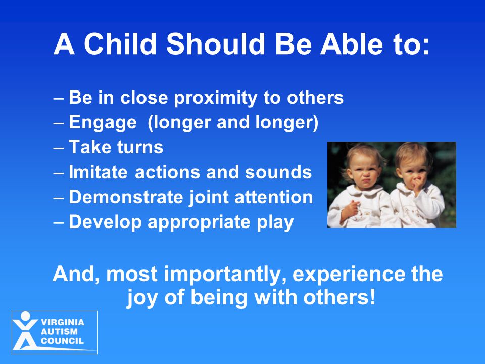 A Child Should Be Able to: