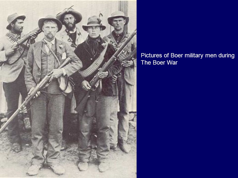 Pictures of Boer military men during