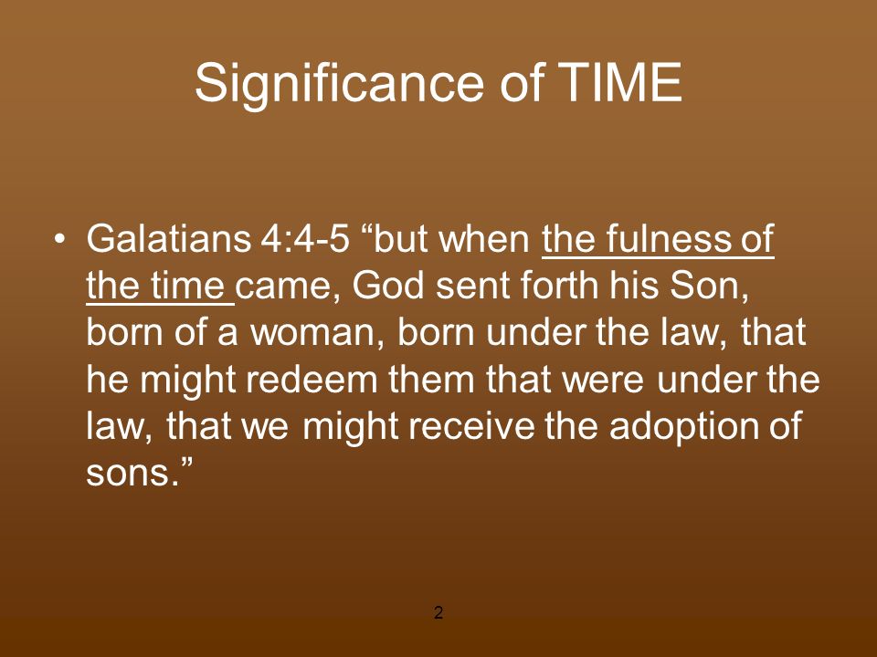 Significance of TIME