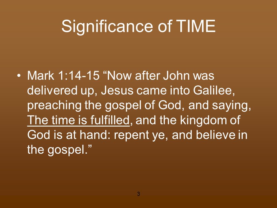 Significance of TIME
