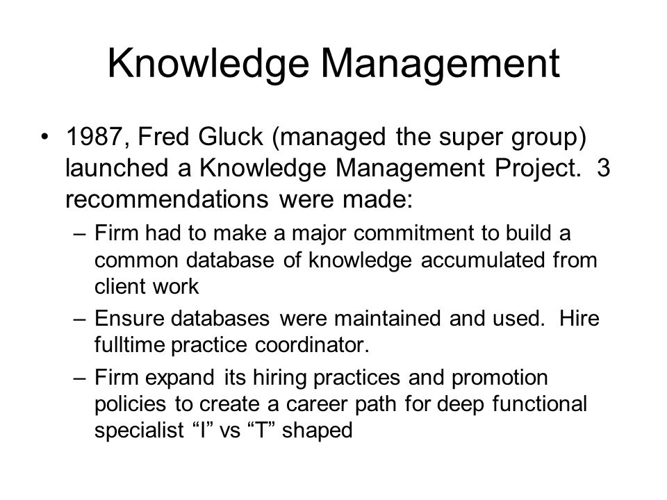 mckinsey & company managing knowledge and learning ppt
